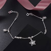 Diamond S925 Silver Zircon Anklet Ladies Star Jewelry Anklet Wholesale main image 3