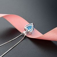 Fashion S925 Silver Zircon Jewelry Fashion Heart-shaped Necklace Pendant No Chain main image 2