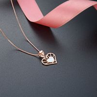 Simple Hollow Heart-shaped Fashion Accessories Pendant S925 Silver Pendant main image 4