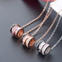 New Three-ring Circle Pendant Korean Version S925 Sterling Silver Zircon Clavicle Chain main image 1