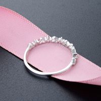أزياء الماس والمجوهرات الإبداعية الكورية S925 خاتم الفضة الاسترليني على شكل قلب main image 1