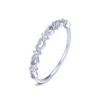 Arbeiten Sie Kreativen Diamantschmucksachen Koreanischen Herzförmigen Ring Des Sterlingsilbers S925 Um main image 5