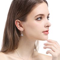 Fashion Fishtail Earrings Korean S925 Sterling Silver Zircon Earrings main image 4