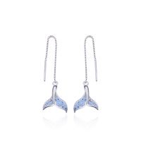Fashion Fishtail Earrings Korean S925 Sterling Silver Zircon Earrings main image 5
