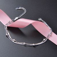 S925 Sterling Silver Beads Three-layer Fashion Jewelry Bracelet Korean Snake Bones Chain main image 1