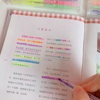 Simple Candy Color Double-headed Highlighter Students Marker Pen main image 1