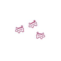 Cartoon Little Cute Creative Piggy Paperclip Curl Cola Piggy Bookmark Paperclip main image 6
