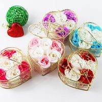 6 Iron Basket Rose Soap Flower Gift Box Valentine's Day Small Gifts main image 5