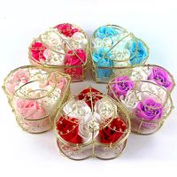 6 Iron Basket Rose Soap Flower Gift Box Valentine's Day Small Gifts main image 2