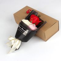 3 Roses Carnation Soap Bouquet 520 Mother's Day Gift main image 3