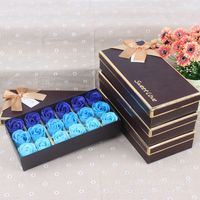 Valentine's Day Christmas Small Gifts 18 Roses Soap Flower Gift Box main image 3