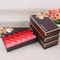 Valentine's Day Christmas Small Gifts 18 Roses Soap Flower Gift Box main image 4