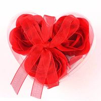 3 Heart-shaped Roses Soap Flower Gift Box Valentine's Day Creative Small Gift main image 6