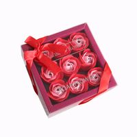 Großhandel 9 Rosen Seife Blume Geschenkbox Weihnachten Valentinstag Geschenk main image 2