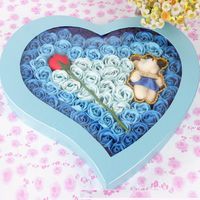 Wholesale A Flower Plus Bear Rose Soap Flower Valentine's Day Gift Box main image 3
