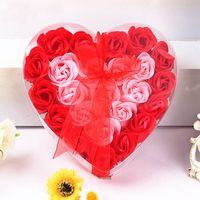 24 Savon Fleur Coffret Saint Valentin Simulation Rose Petit Cadeau main image 5
