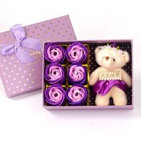 Vente En Gros 6 Roses Boîte Cadeau Fleur De Savon Cadeau D&#39;anniversaire Créatif En Gros main image 3
