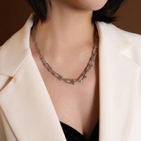 Collier En Acier Titane Avec Boucle En Fer À Cheval En Forme De U sku image 15