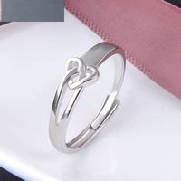 Fashion Heart-shape S925 Silver Ring Minimalist Female Rings sku image 2