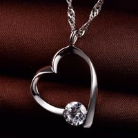 Heart Zircon S925 Silver Pendant Fashion Jewelry Pendant No Chain sku image 2