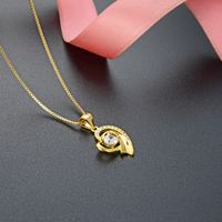 Fashion S925 Silver Zircon Necklace Clavicle Chain Heart Pendant Wholesale sku image 1