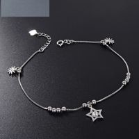 Diamond S925 Silver Zircon Anklet Ladies Star Jewelry Anklet Wholesale sku image 1