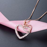 Fashion Heart-shaped S925 Silver Zircon Pendant No Chain sku image 2