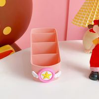 Cartoon Desktop Storage Box Cosmetic Finishing Box Multi-grid Pink Storage Box sku image 1