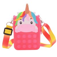 Cute Children's Bag Cartoon Silicone Bag Messenger Bag Coin Purse sku image 2