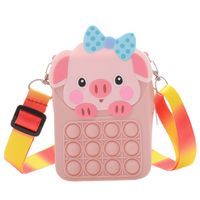 Cute Children's Bag Cartoon Silicone Bag Messenger Bag Coin Purse sku image 3