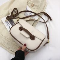 Fashion Small Square Bag Contrast Color Shoulder Bag Retro Messenger Underarm Bag sku image 1