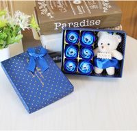 Großhandel 6 Rosen Seife Blume Geschenkbox Kreative Geburtstagsgeschenk Großhandel sku image 2