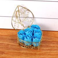 6 Iron Basket Rose Soap Flower Gift Box Valentine's Day Small Gifts sku image 5