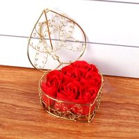 6 Iron Basket Rose Soap Flower Gift Box Valentine's Day Small Gifts sku image 8