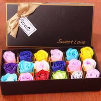 Valentine's Day Christmas Small Gifts 18 Roses Soap Flower Gift Box sku image 9