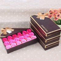 Valentine's Day Christmas Small Gifts 18 Roses Soap Flower Gift Box sku image 2