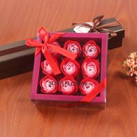Wholesale 9 Roses Soap Flower Gift Box Christmas Valentine's Day Gift sku image 3