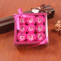 Großhandel 9 Rosen Seife Blume Geschenkbox Weihnachten Valentinstag Geschenk sku image 4