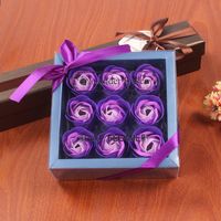 Wholesale 9 Roses Soap Flower Gift Box Christmas Valentine's Day Gift sku image 6