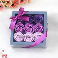 Wholesale 9 Roses Soap Flower Gift Box Christmas Valentine's Day Gift sku image 9
