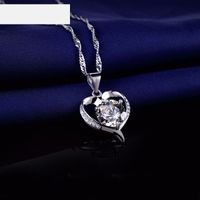 Fashion Hollow Heart S925 Silver Necklace Pendant No Chain main image 3