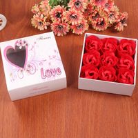 Wholesale 9 Roses Soap Flower Gift Box Christmas Valentine's Day Gift sku image 2