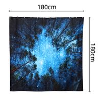 1 Pc Of Star Polyester Print Shower Curtain 180*180 sku image 1