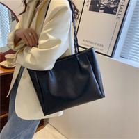 2022 New Retro Solid Color Shoulder Tote Bag main image 4