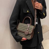 Retro Women's Bag New Korean Checkerboard Small Square Bag Shoulder Messenger Bag Wholesale main image 3