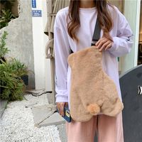 Sac En Peluche D&#39;hiver Nouveau Sac En Peluche De Mode Pour Femmes Sac De Messager De Grande Capacité main image 1