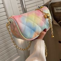 Fashion New Trendy One-shoulder Bag Lingge Embroidery Thread Messenger Dumpling Bag main image 4