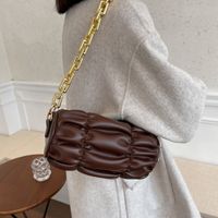 Acrylic Thick Chain New Fashion Pleated Chain Shoulder Cylinder Bag main image 1