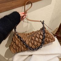 Fashionable Bubble Pleated Bag New One-shoulder Chain Rhombus Hand-held Cloud Bag main image 1