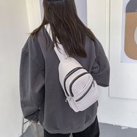 2022 Spring New Women's Pu Chest Bag Simple Shoulder Messenger Bag main image 4